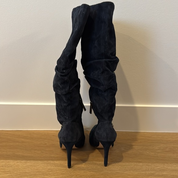 Louise et Cie Blue Suede Stiletto Boots size 6.5 - Picture 7 of 9